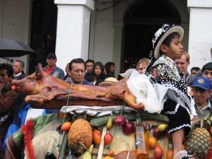 Child in Cuenca procession