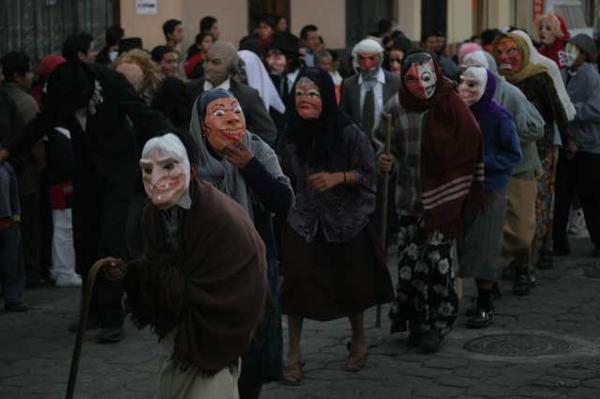 street procession in Otavalo