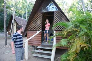 Mel and Mich at their hut, Magnetic Island