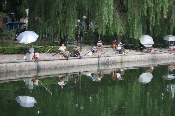 Fishing by the lake, Beijing