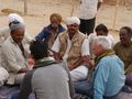 Chatting with mourners in the desert