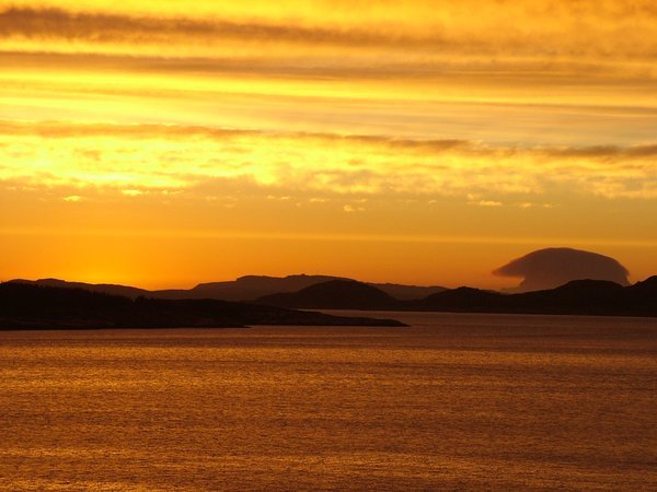 Sunset over the fiord