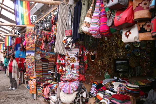 Typical colourful market