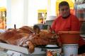 Roast pig in Cuenca Market