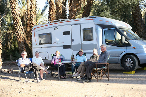 The six travellers - and Bertie, our motorhome