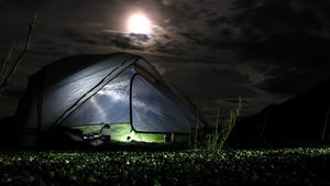 Moon shot of tent