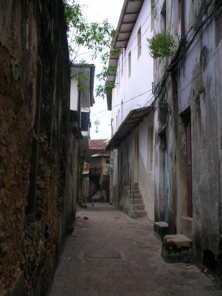 narrow street corridors of stonetown
