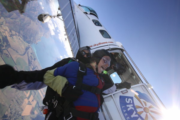 Wanaka skydive - just outside the plane
