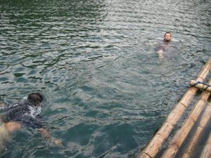 Muhammad and Adee swimming