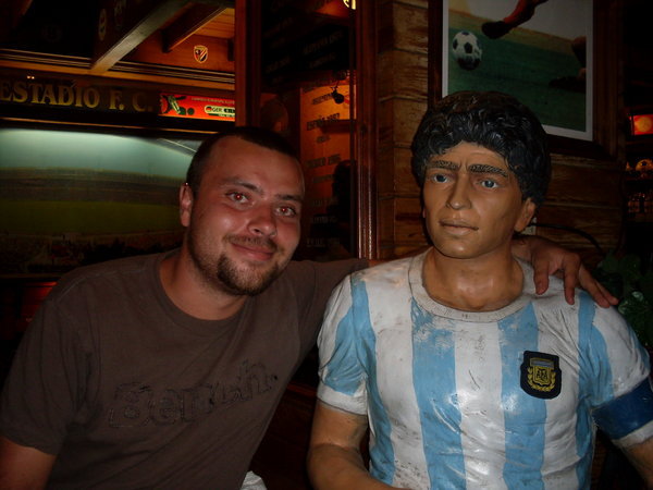 Ben with Maradona