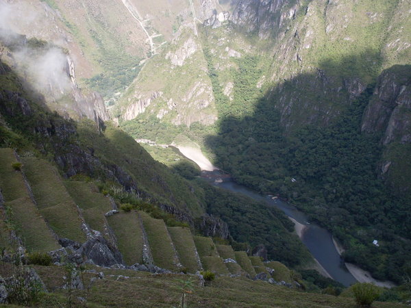 View down the mountain