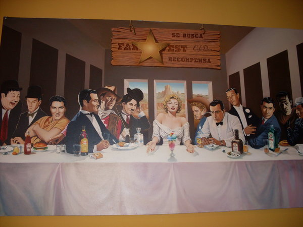 Interesting Last Supper painting (Cochabamba)