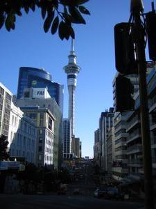 328m Sky Tower and Victoria Street
