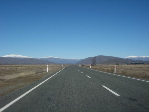 On the road to Lake Pukaki