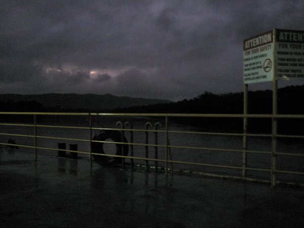 Crossing the Daintree at dusk
