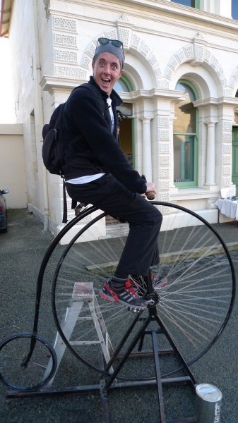 Paul on a Penny Farthing