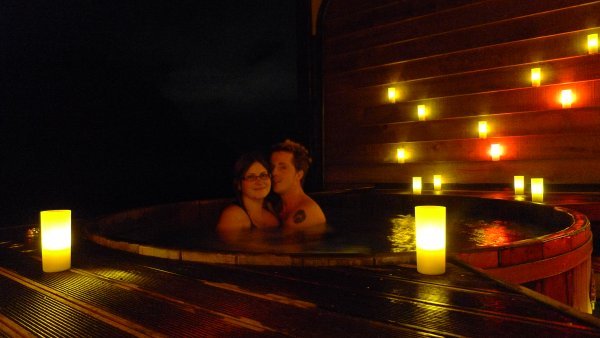 Us at Onsen Spa Pools in Queenstown
