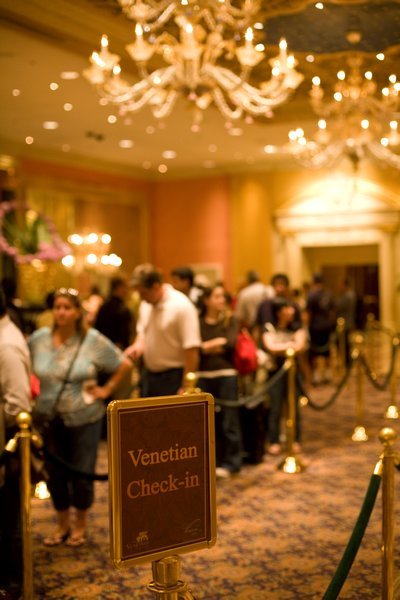 Check in at the Venetian