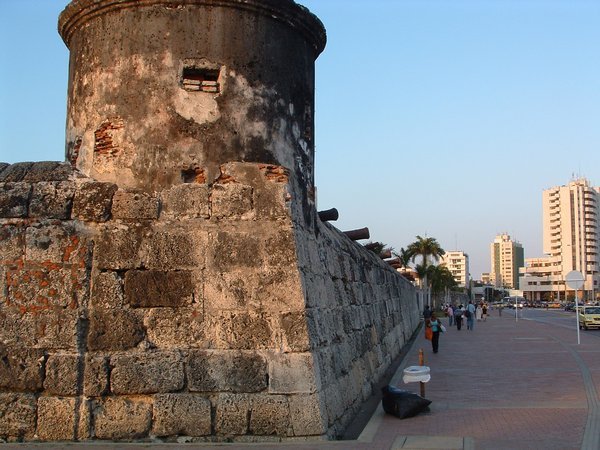 Part of the walll surrounding Cartagena.