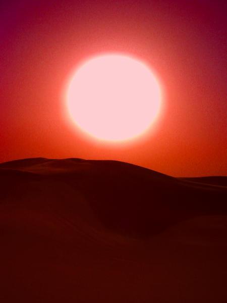 Red Sunset on Dubai Dunes
