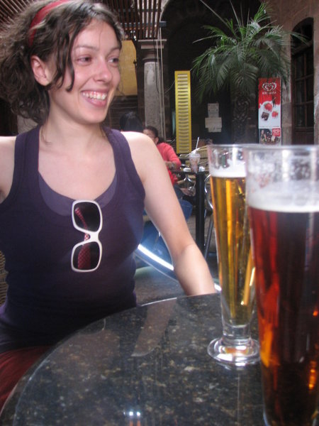 Laura and beer