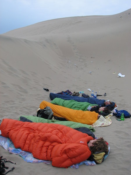 Sleeping in the dunes