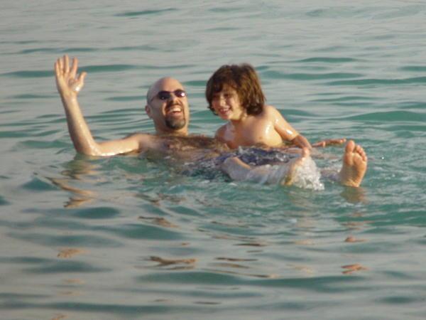 Dan and Jim in The Dead Sea