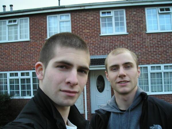 Me and Russ, in front of Russ's house