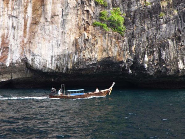 Longboat on Phi Phi Leh