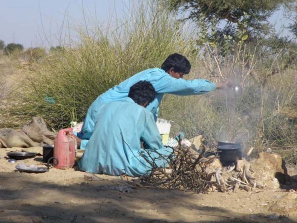 Cooking in the desert