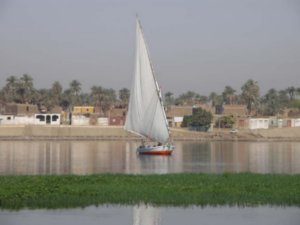 Felucca crossing the Nile one last time
