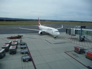 Plane arriving at Adelaide