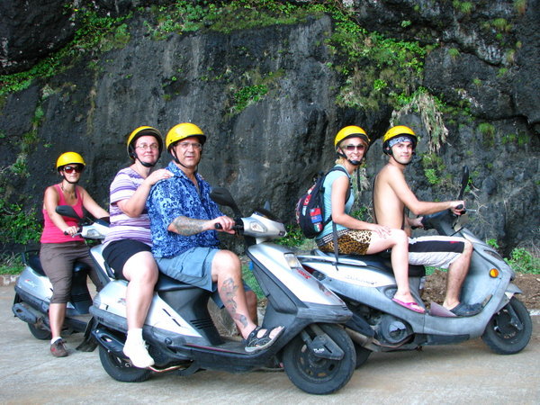 Kembel Family on Scooters