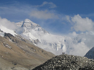 Mount Everest from the Tibetan Base Camp