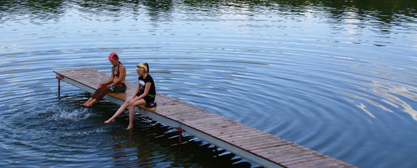 Jen and Leanne, Hanmore Lake, Alberta