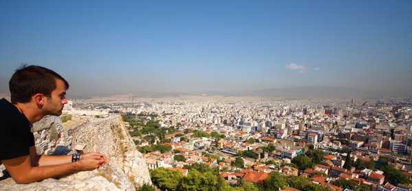 Nick overlooking Athens