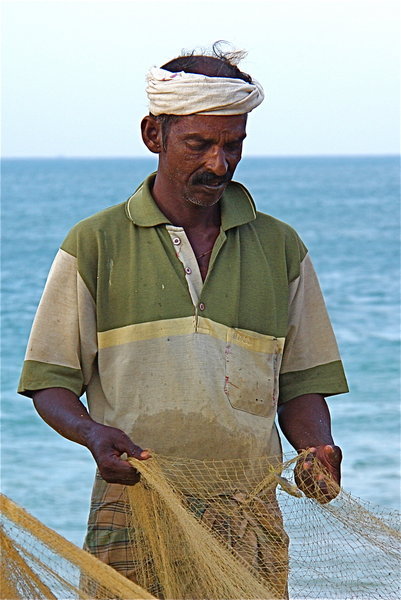 Fisherman, Kollam Beach, Kerala