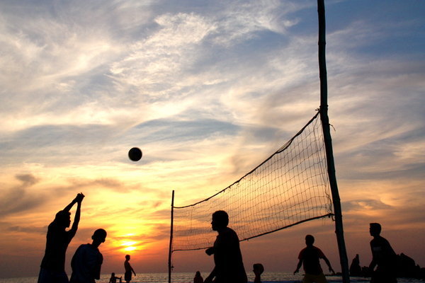 Volleyball on the beach, Arambol, Goa