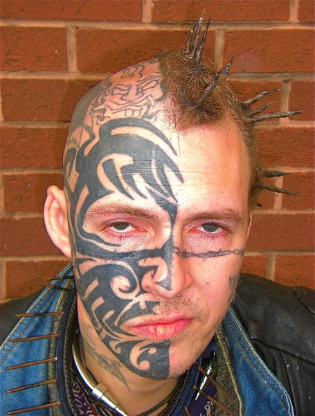 Crazy facial tats