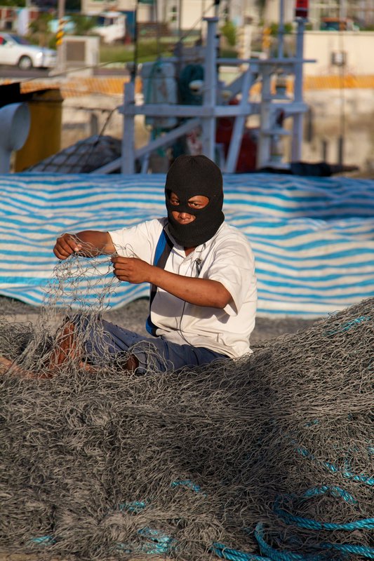 Fish Net Cleaner, Magong Harbour