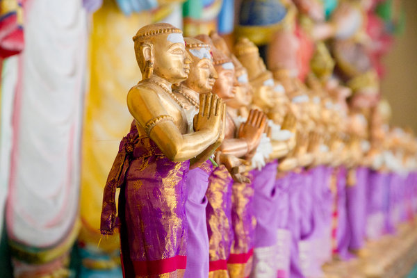 Statues, Sri Mahamaiamman Indian Temple, Chinatown