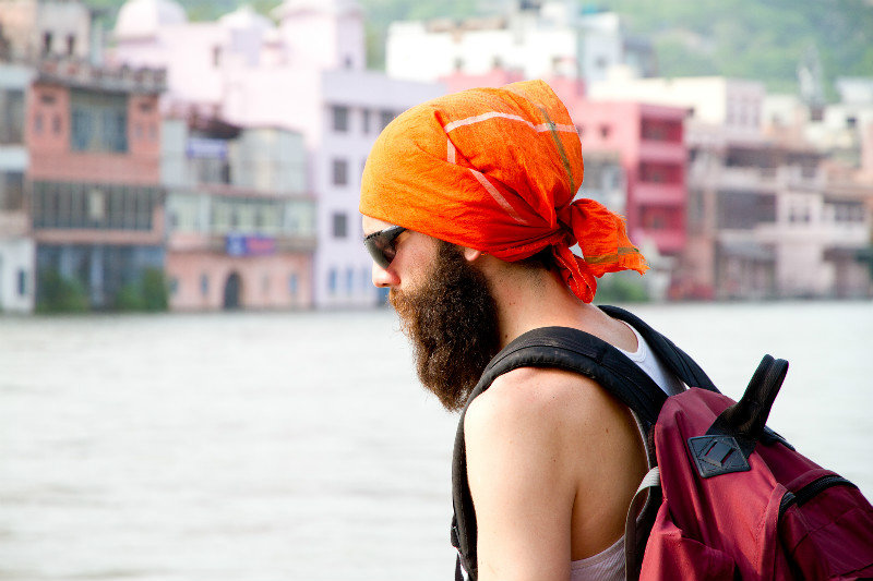 Matt on the Sacred Ganges