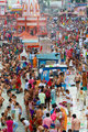 Mass bathing in the Ganges