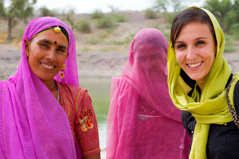 My sister Leanne with some Bishnoi Women