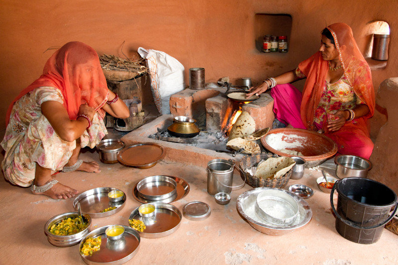 Rajasthani-Style Wood Fire Kitchen