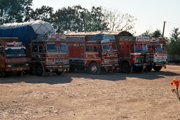 Truck stop in Gujarat 