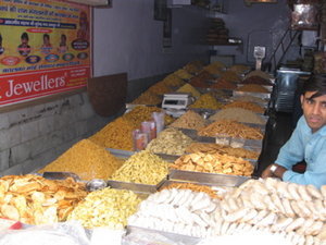 Snack shop in Old Delhi