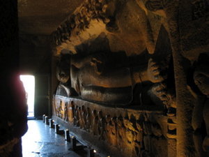 Reclining Buddha at Ajanta