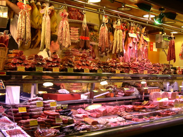 Boqueria Market Meat Stand