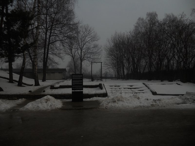 Place of hanging of Rudolf Hoess - Kommandant of Auschwitz